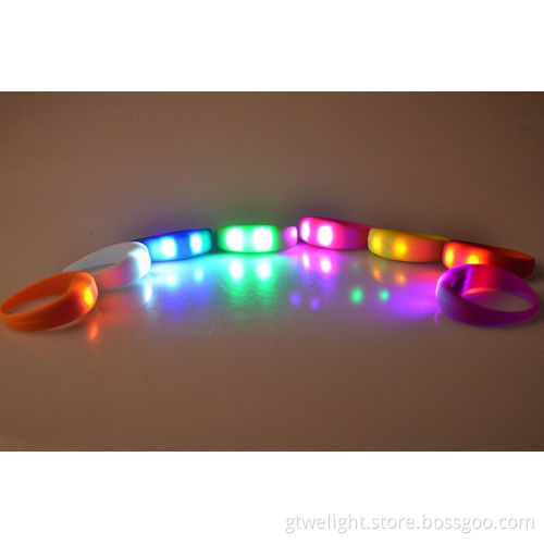 Bracelet Colorful LED Watch Reflective Snap Bracelet with LED Light